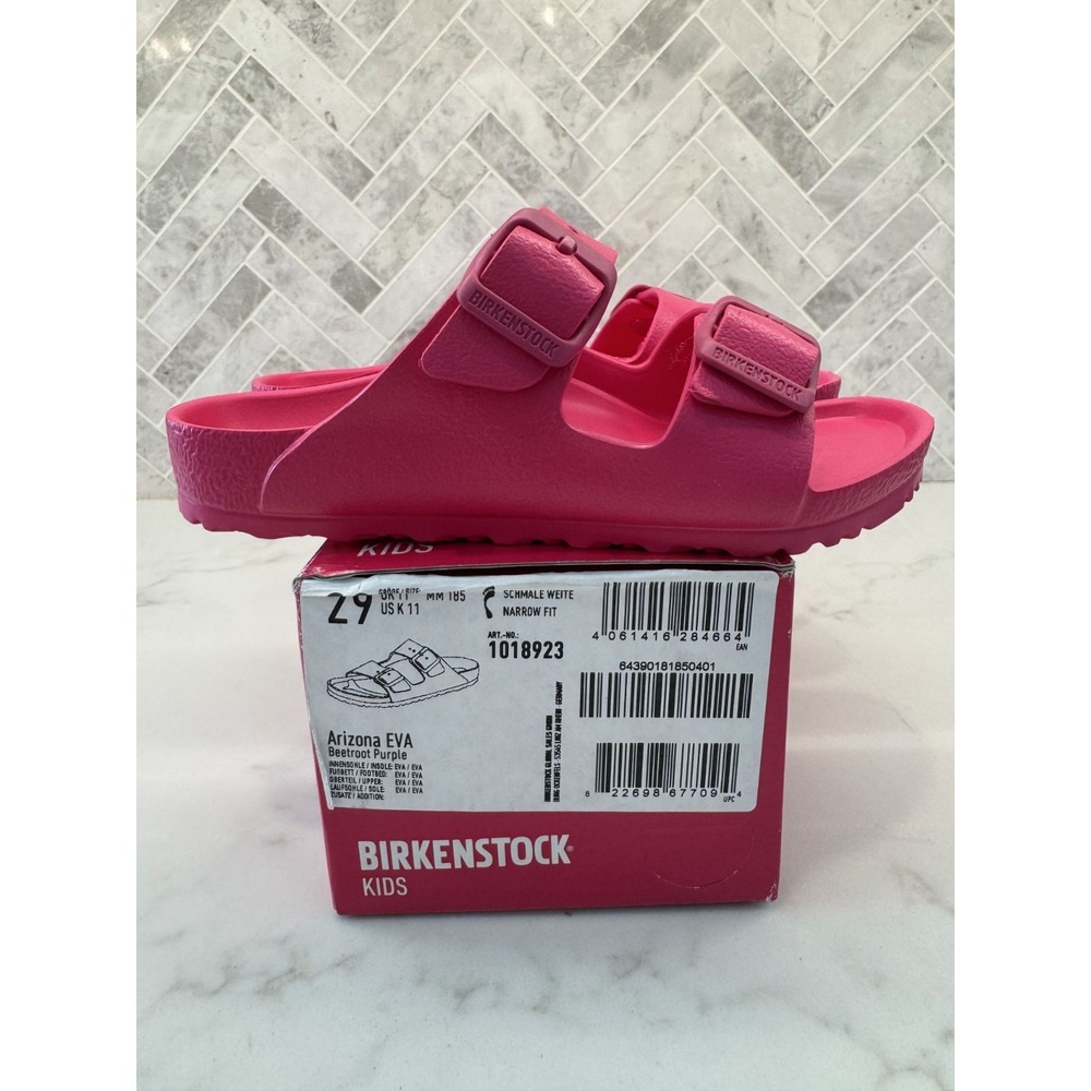 Birkenstock Arizona EVA Sandals Kids Youth Size 11 29 Beetroot Purple Slides